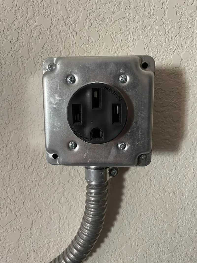 NEMA 14-50 outlet installed for Smart Home Electrical in Starke